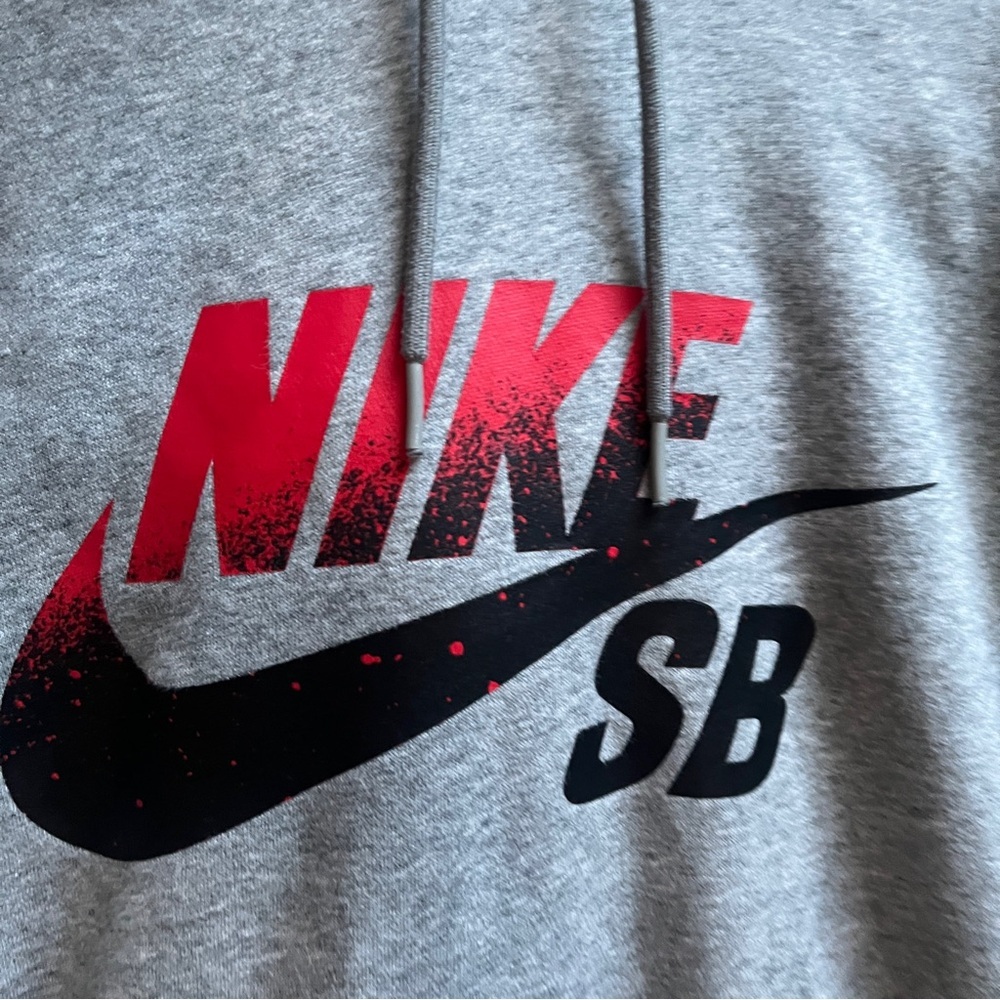 Nike SB Hoodie Grey Logo Pullover NBA Patch Sz L - Picture 4 of 11